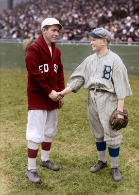 1916 World Series, Glennon & Monahan, mascots, Red Sox & Dodgers.jpg