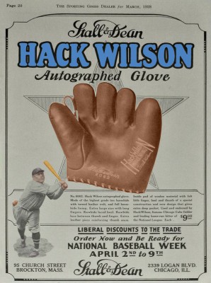 1928 Stall & Dean 8062 Hack Wilson Autographed Glove ad.jpg