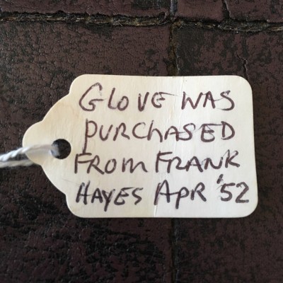 Glove was purchased from Frank Hayes Apr '52.jpg