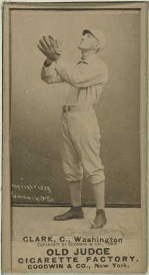 1889 Spider Clark, Washington Statesmen, baseball card portrait.jpg