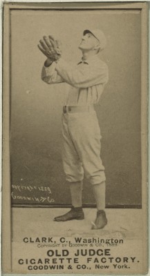 1889 Spider Clark, Washington Statesmen, baseball card portrait.jpg
